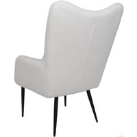 Интерьерное кресло AksHome KENZO 89978 (белый мех Teddy/черный)