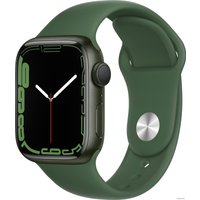 Умные часы Apple Watch Series 7 41 мм (зеленый/зеленый клевер спортивный)