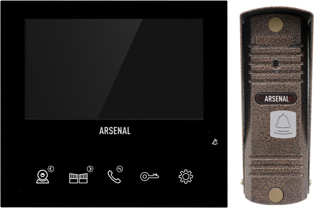 

Комплект видеодомофона Arsenal Афина Pro (черный) + Триумф Pro (коричневый)