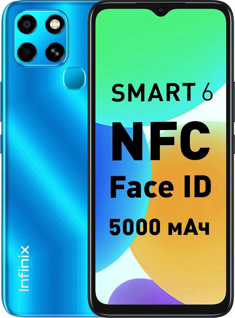 

Смартфон Infinix Smart 6 NFC 2GB/32GB (синий)