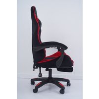 Игровое (геймерское) кресло Calviano 1584 (велюр, черный/красный)