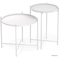 Журнальный столик Sheffilton SHT-CT8/CT8-2 (белый муар)