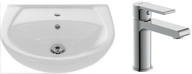Умывальник Cersanit Erica 55 S-UM-ERI-55-1-W + 63020