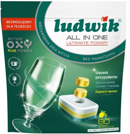 

Таблетки для посудомоечной машины Ludwik All In One Lemon Doypack (80 шт)