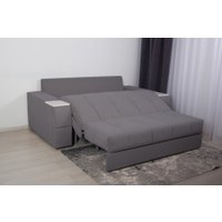 Диван DiArt Джаз 1400 с подлокотниками Бруклин (велюр Selfie grey/прав/крафт)