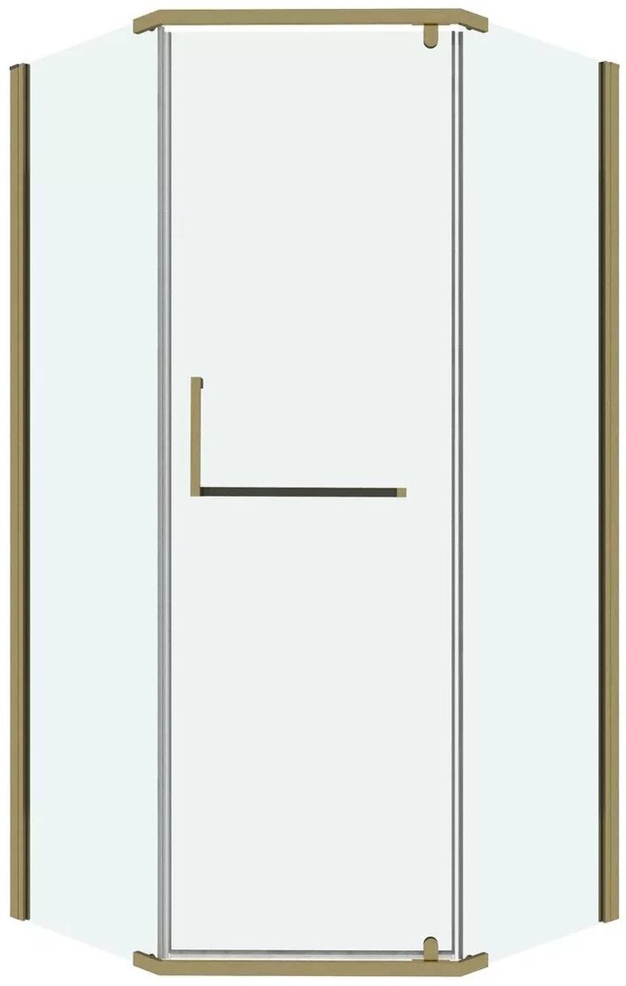 Душевой уголок Grossman Pragma 90x90x195 302.K33.03.9090.32.00 (золото сатин/прозрачное стекло)