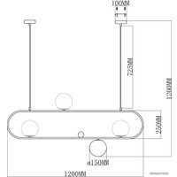 Подвесная люстра Moderli Miya V6031-4P