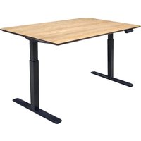 Стол для работы стоя ErgoSmart Wooden Electric Desk 1300х750х27 мм (массив дуб натуральный/черный)