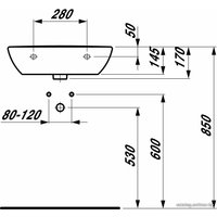 Умывальник Laufen PRO 814951 55x40