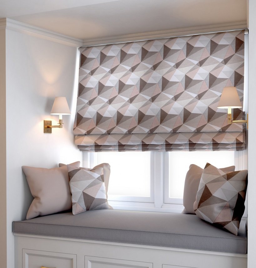 

Римская штора Jalux Ромбы 0341/8 250x170 (бежевый)