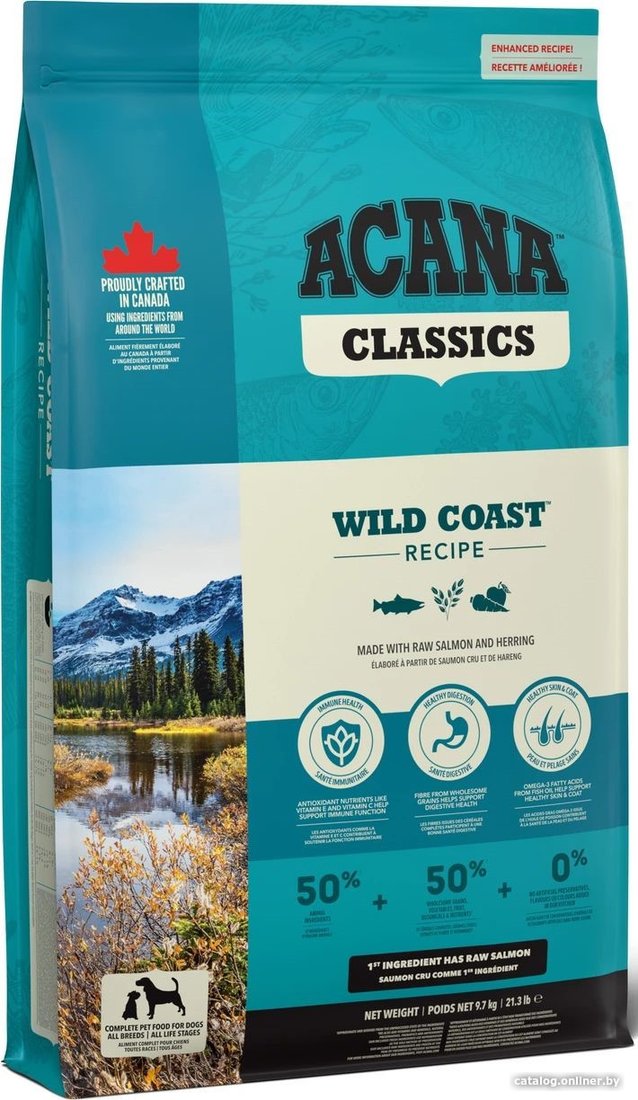 Сухой корм для собак Acana Wild Coast с рыбой 9.7 кг