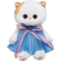 Классическая игрушка BUDI BASA Collection Кошечка Ли-Ли Baby в платье из жатой ткани с бантом LB-139