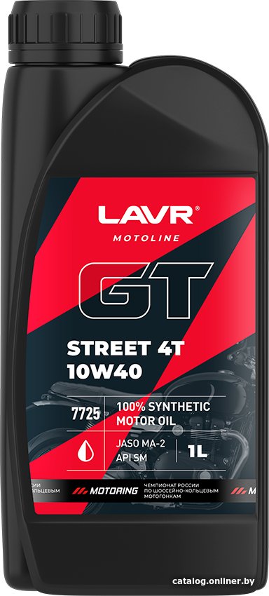 Моторное масло Lavr GT Street 4T 10W-40 SM 1л