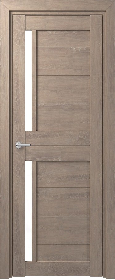 

Межкомнатная дверь Юркас Deform D17 ДО 60x200 (дуб шале седой/lacobel белый лак)