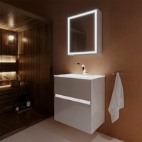  Lauter Шкаф с зеркалом Emma (с подсветкой, белый глянец) в Бресте