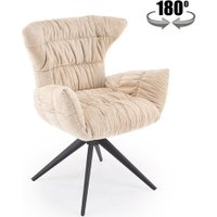 Стул с подлокотниками Halmar K595 (бежевый/черный)