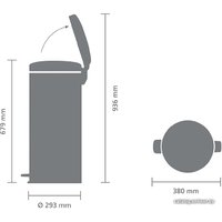 Мусорное ведро Brabantia Pedal Bin NewIcon 30 л (фуксия)