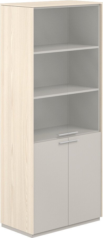 

Книжный шкаф Norden Высокий со стеклом NZ-0331.YN.GS (ясень наварра/серый камень)