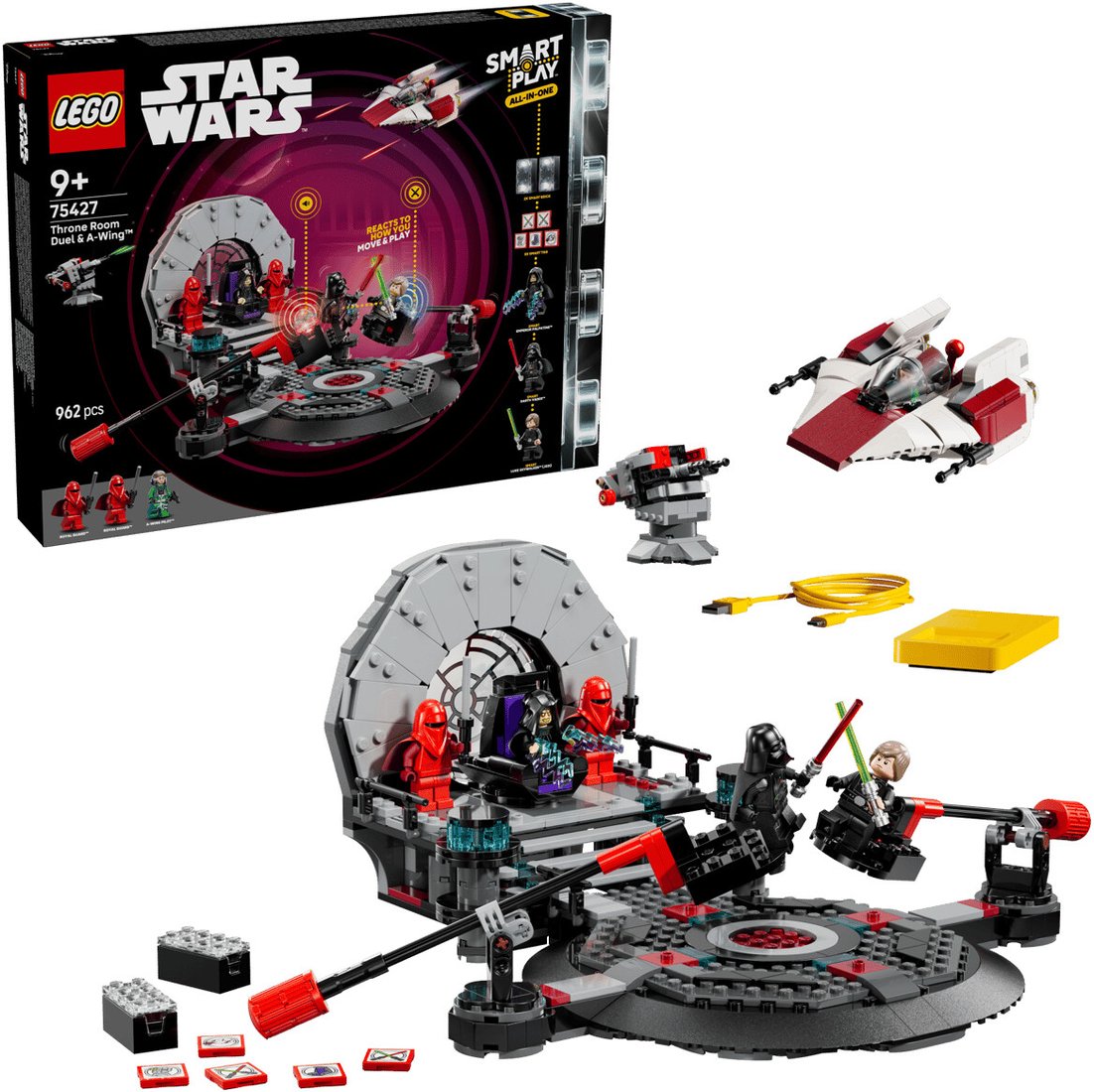 Конструктор LEGO Star Wars 75427 Smart Play Дуэль в тронном зале и истребитель A-wing
