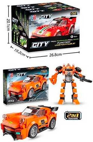 

Конструктор Great Friend Orange Racing Car City 123-587
