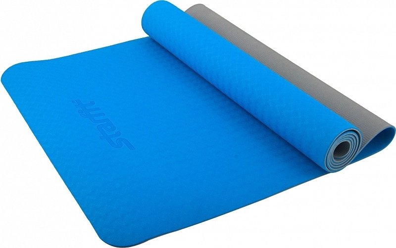 

Коврик Starfit FM-201 TPE (4 мм, голубой/серый)