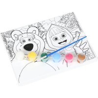 Набор для рисования MultiArt Холст для росписи Маша и Медведь CANV15X20-127191