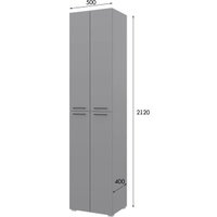 Шкаф распашной Горизонт Бонн 500 (серый графит)