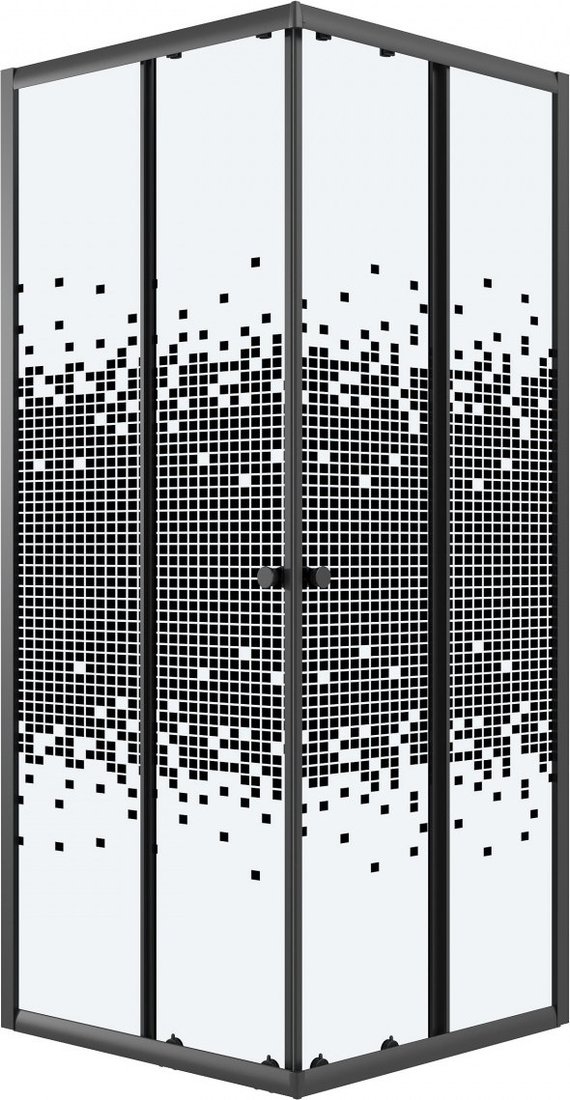 

Душевой уголок Niagara Eco NG-1010-14QBLACK 100x100x190 (черный/стекло мозаика)