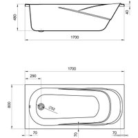 Ванна Santek Касабланка XL 170x80 1WH302441 (с каркасом и экраном)