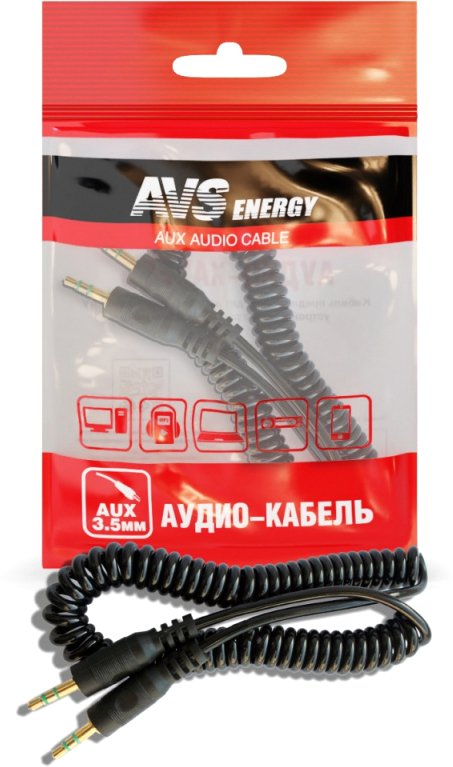 

Кабель AVS AU-611 3.5 Jack - 3.5 Jack (2 м, черный)