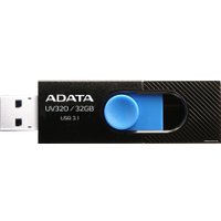USB Flash ADATA UV320 32GB (черный/голубой)