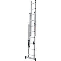 Лестница-стремянка Новая высота NV 123 алюминиевая трёхсекционная 3x6 ступеней