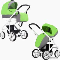 Универсальная коляска BEBETTO Magnum (3 в 1, 193, белая рама)