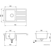 Кухонная мойка Aquasanita Notus SQ101AW (silica 111)