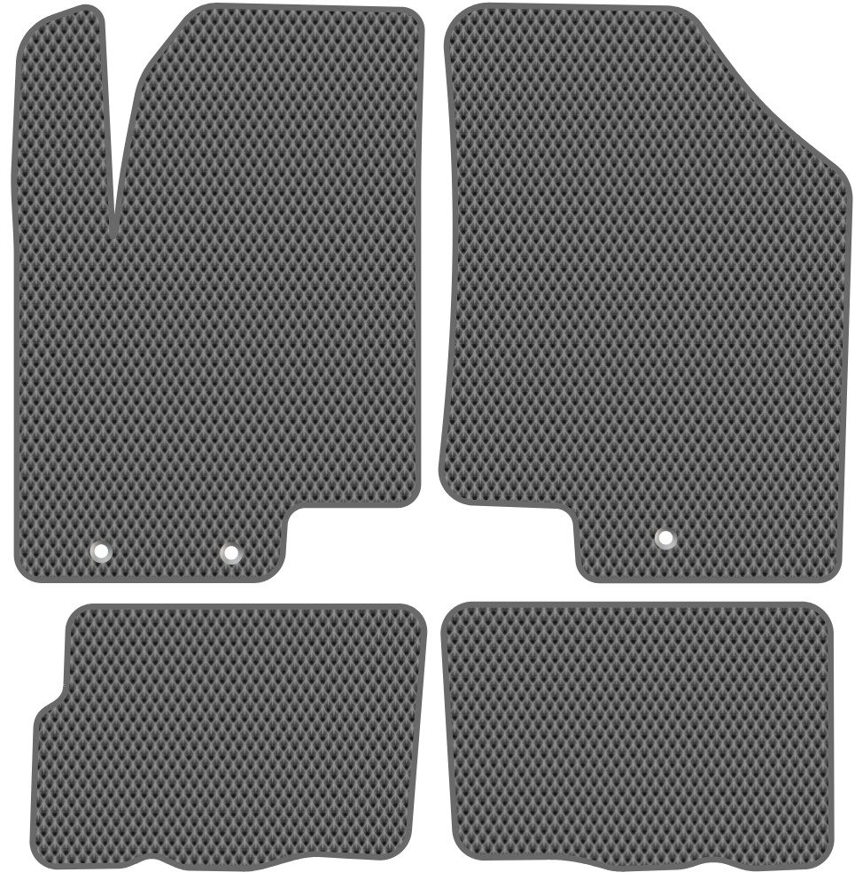 

Комплект ковриков для авто Alicosta Kia Soul I (хэтчбек 5 дв / AM) 2008 - 2014 (серый, ромб)