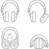 Наушники Audio-Technica ATH-M50x (белый) в Витебске