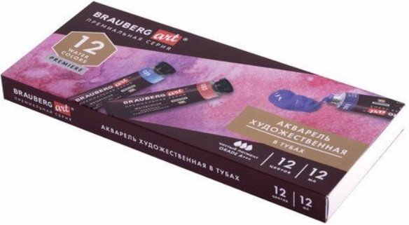 

Акварельные краски BRAUBERG Art Premiere 191766 (12 цв)
