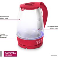 Электрический чайник Мастерица EK-1801G (красный)