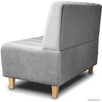 Диван Brioli Руди полоса двухместный (V2-светло-серый)