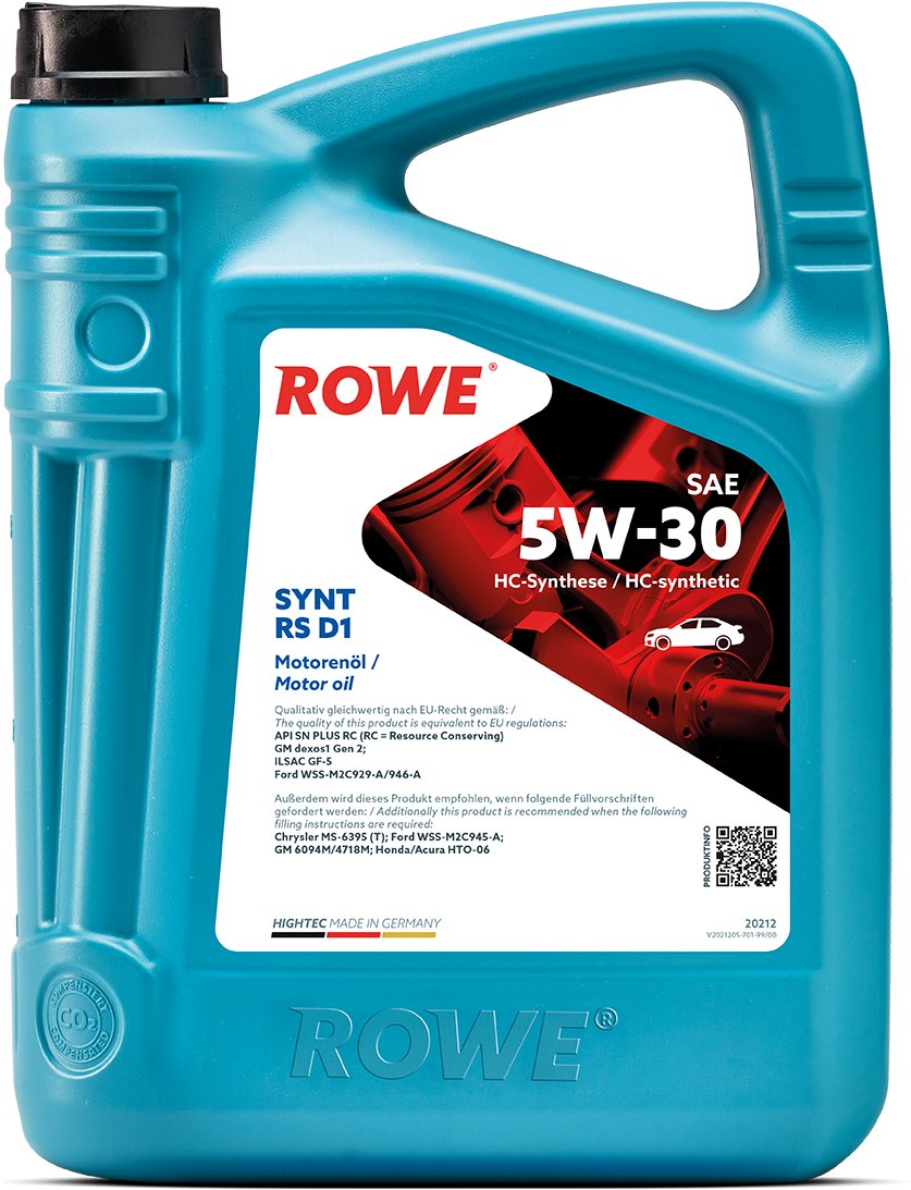 

Моторное масло ROWE Hightec Synt RS D1 5W-30 5л