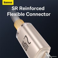 Кабель Baseus Crystal Shine USB Type-A - Lightning (2 м, розовый)