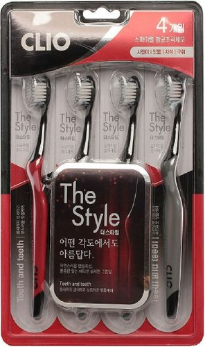 Набор зубных щеток CLIO The Style White Ultra Soft Care Toothbrush (4 шт)