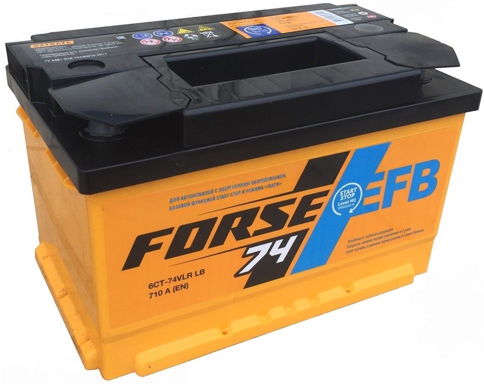 

Автомобильный аккумулятор FORSE EFB R+ 710 A (74 А·ч) 574114051