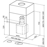 Кухонная вытяжка Faber Cubia Isola Plus EV8 X A60 335.0502.097