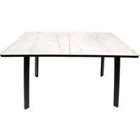 Кухонный стол ВВР Миллер (каспий серый/черный №3, пластик 120-160/80)