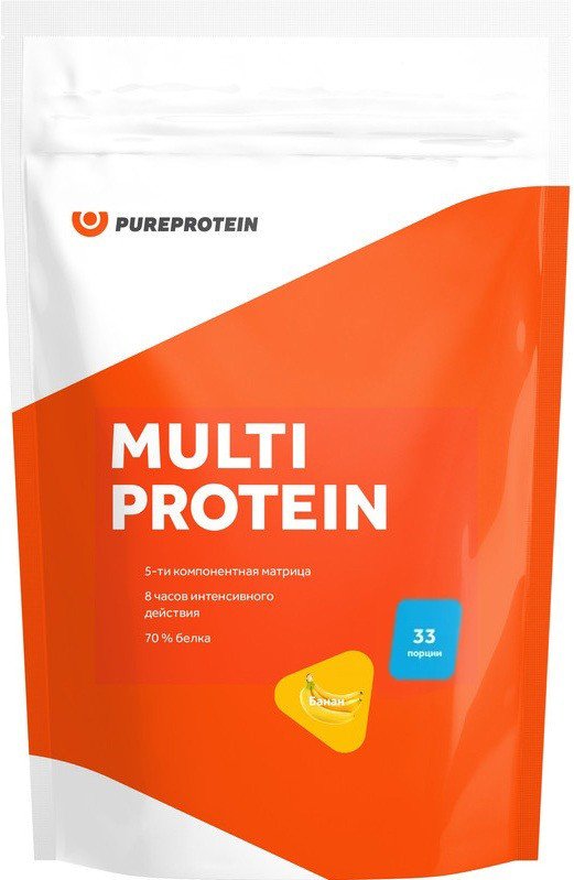 Протеин сывороточный (изолят) Pureprotein Multi Protein (1000 г, банан)