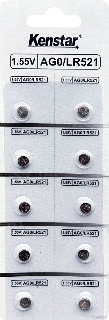 Батарейка Kenstar G0/LR521/LR63/LR50/379A/179, 1.55V BL-10 (10 шт/уп)