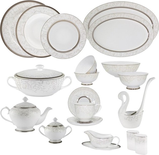 

Столовый сервиз Lenardi Серый шелк 145-589