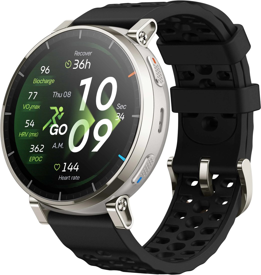 Умные часы Amazfit Active 3 Premium (серебристый)