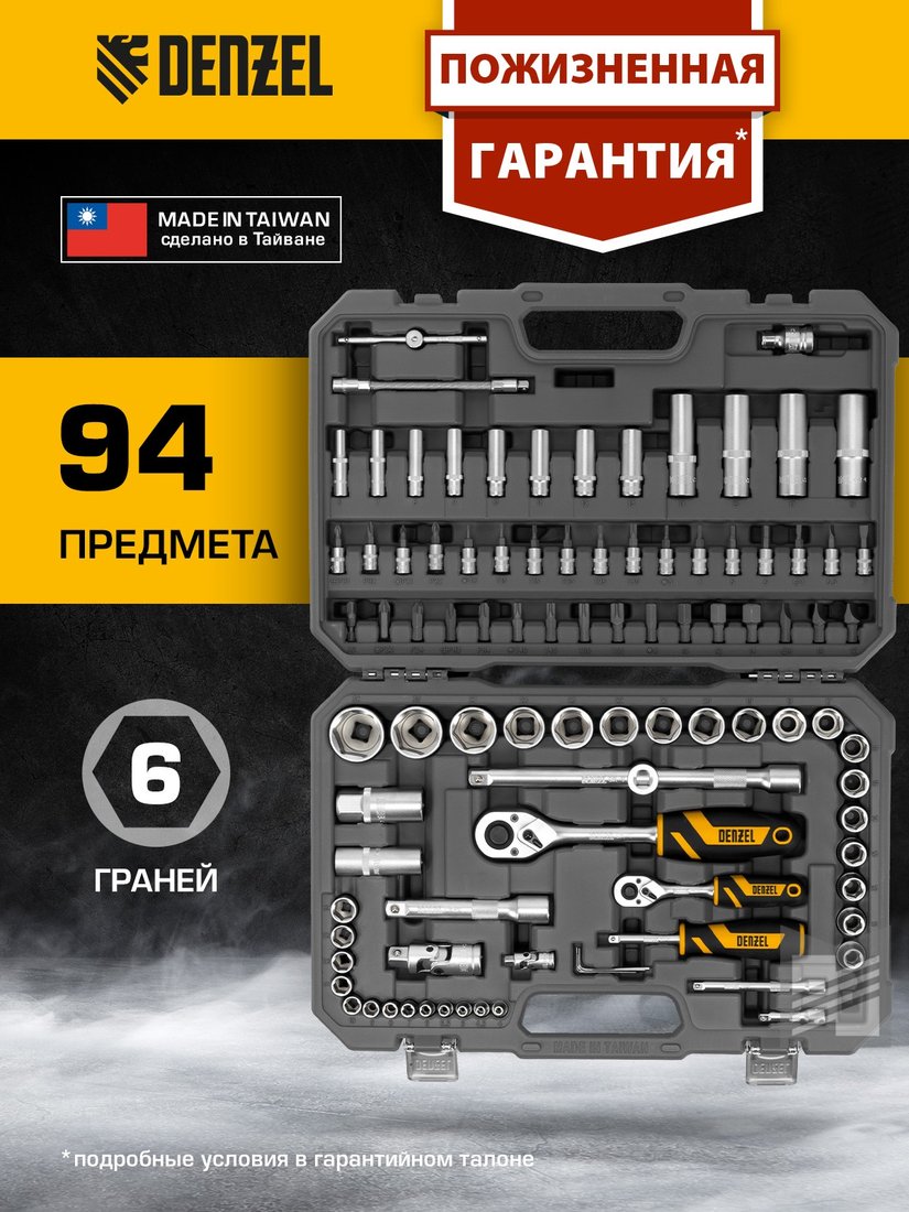 

Универсальный набор инструментов Denzel 15813 (94 предмета)